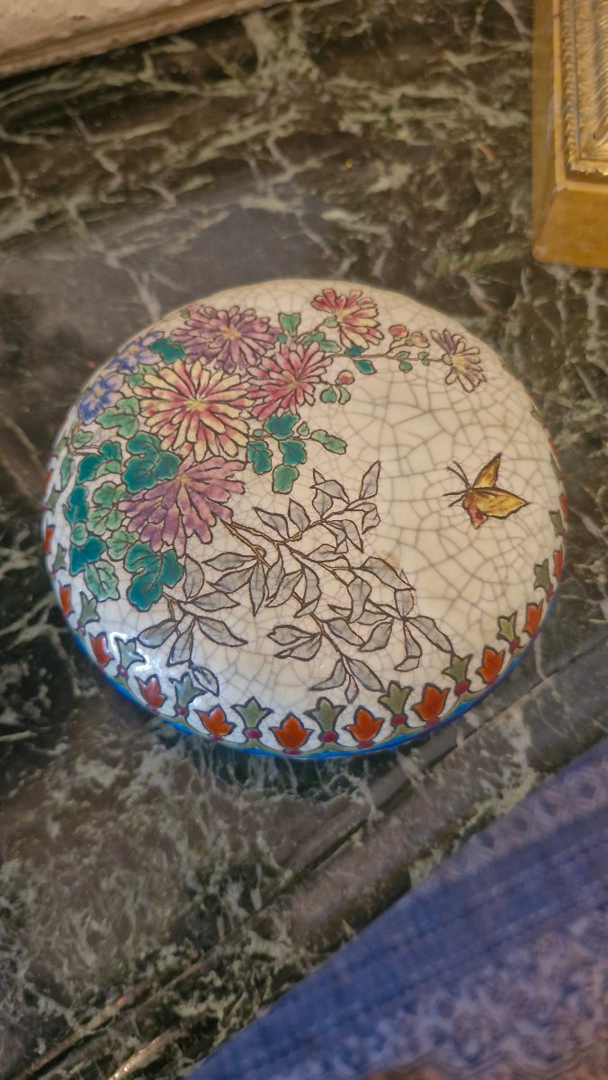 Candy Box In Longwy Enamel-photo-3
