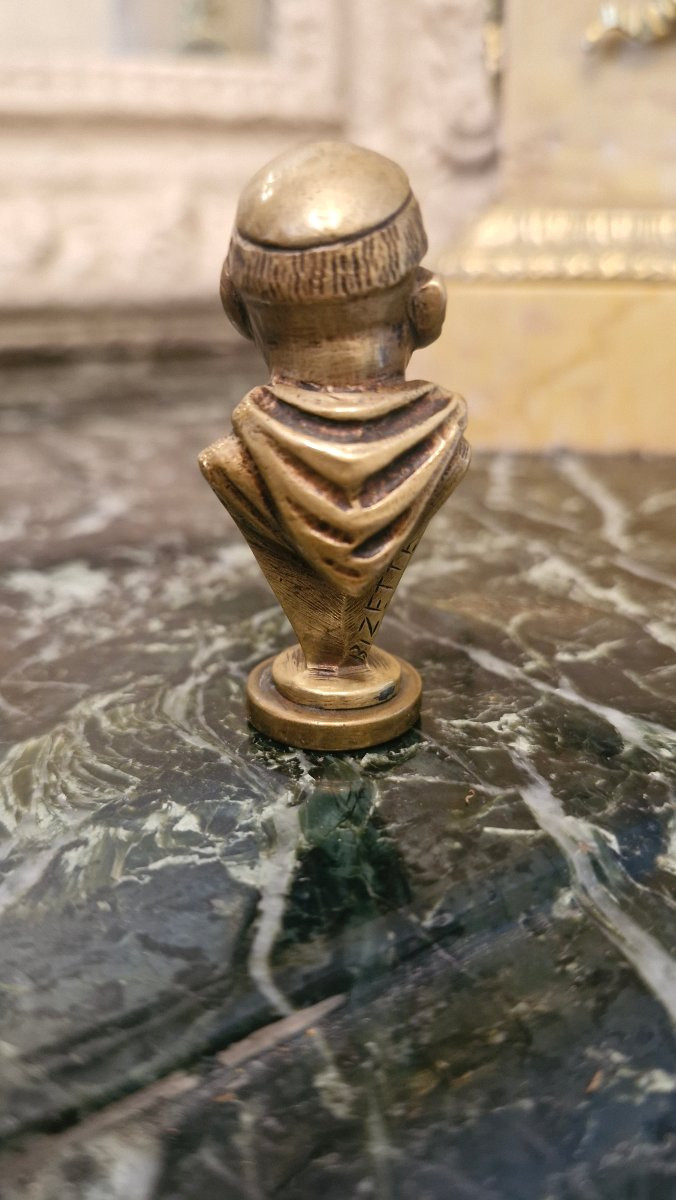 Bronze Seal Signed Bizette-photo-3