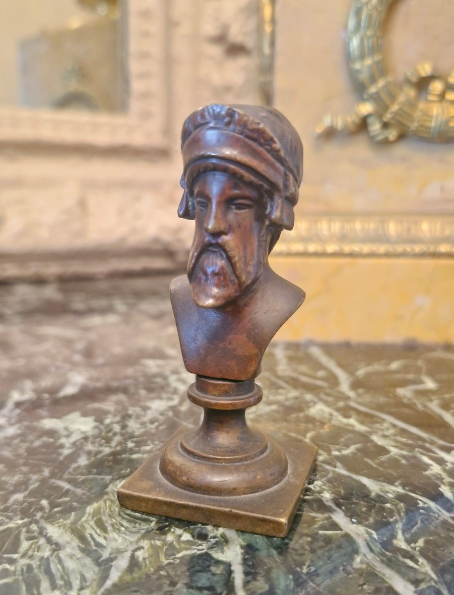 Bronze Sculpture Of A Warrior Bust