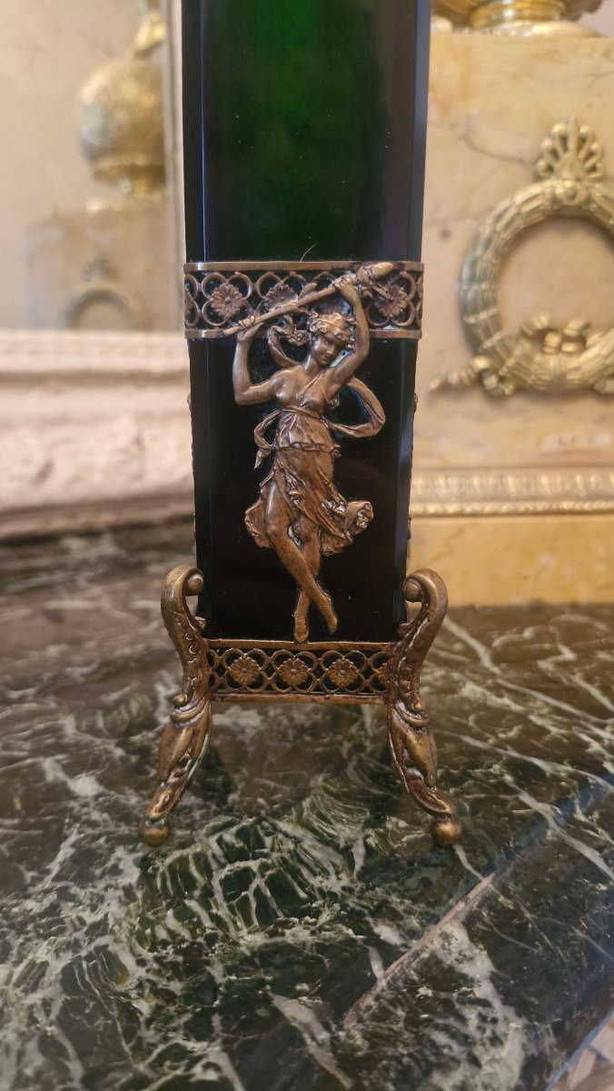 Vase en cristal, Monture en bronze-photo-4