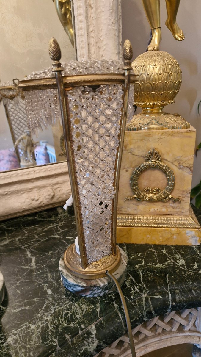 Pair Of Romantic Bronze And Cookie Lamps-photo-5