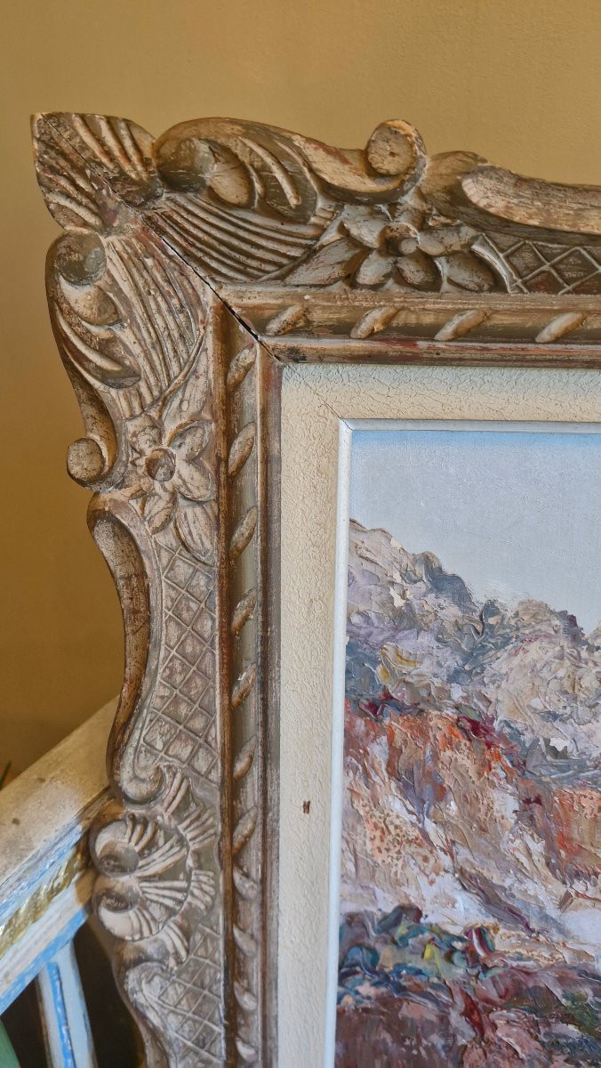 Huile sur toile paysage signée-photo-3