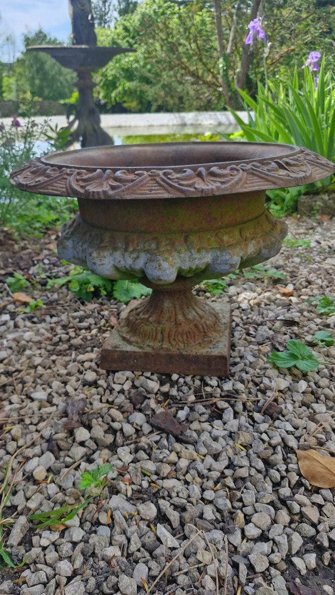 Paire de vase en fonte de jardin-photo-2
