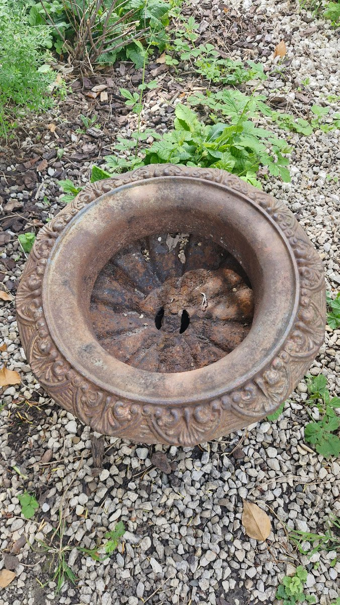 Paire de vase en fonte de jardin-photo-4