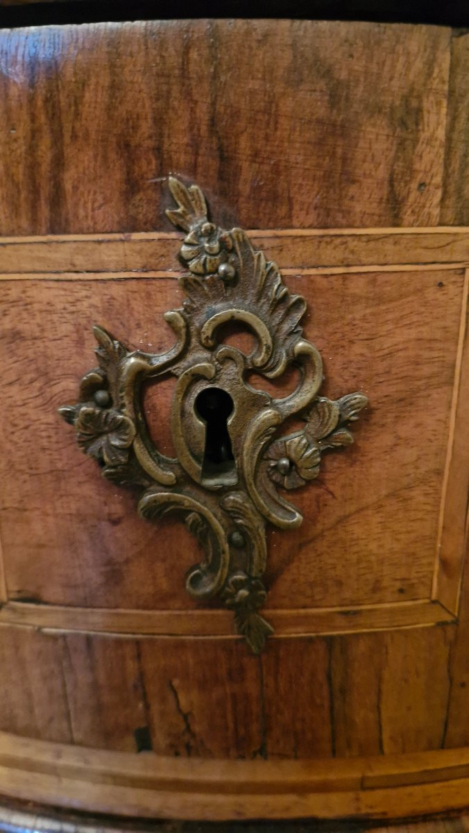 18th Century Marquetry Chest Of Drawers Stamped S Vie Jme-photo-4
