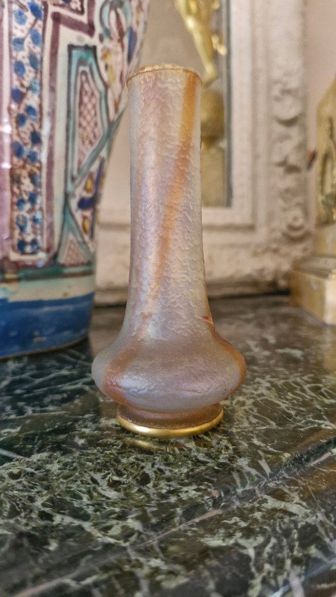 Vase In Pâte De Verre Signed Daum-photo-3