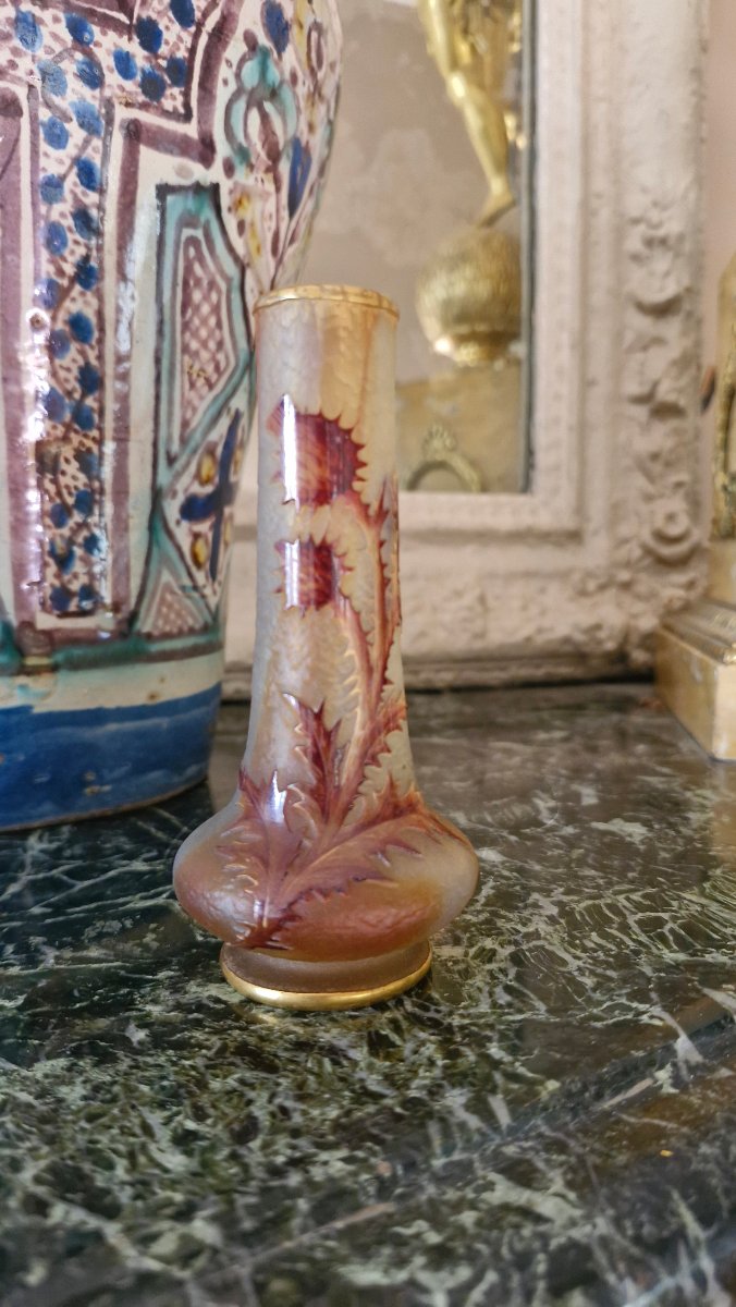 Vase In Pâte De Verre Signed Daum
