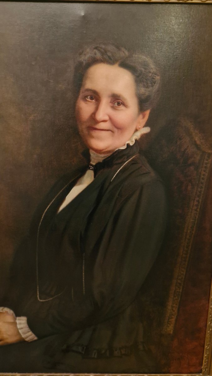 Portrait Of A Framed Woman, Oil On Canvas-photo-2