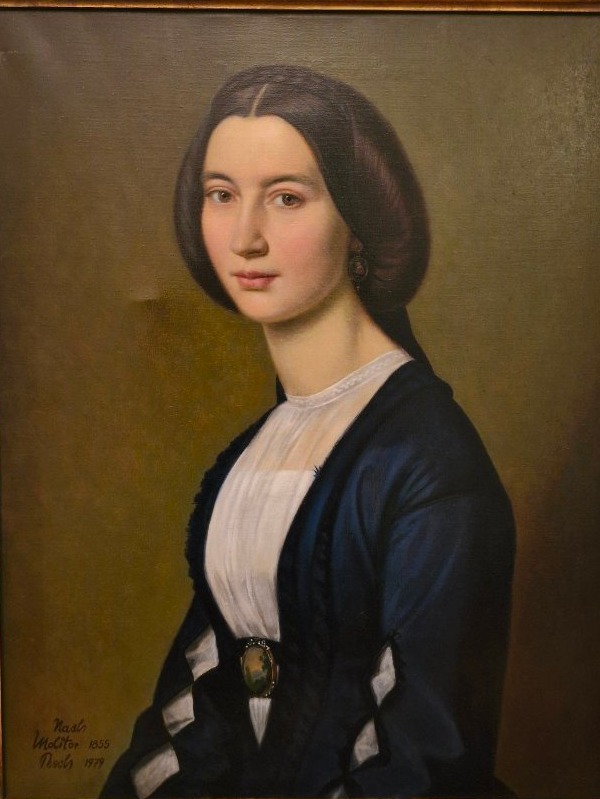 Oil On Canvas Portrait Of A Woman