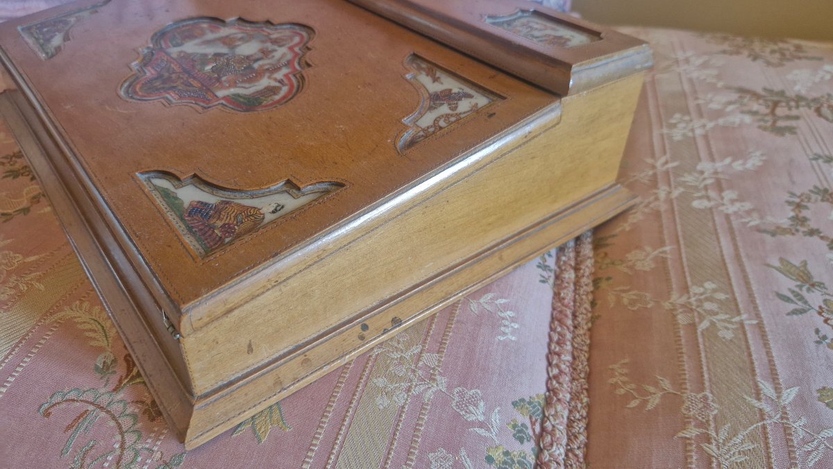 Napoleon III Writing Desk, Chinese Decoration-photo-4
