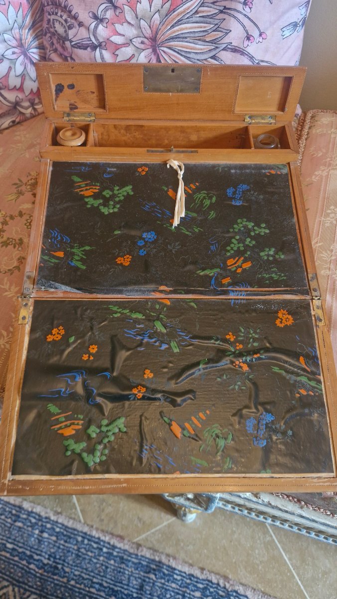 Napoleon III Writing Desk, Chinese Decoration-photo-6