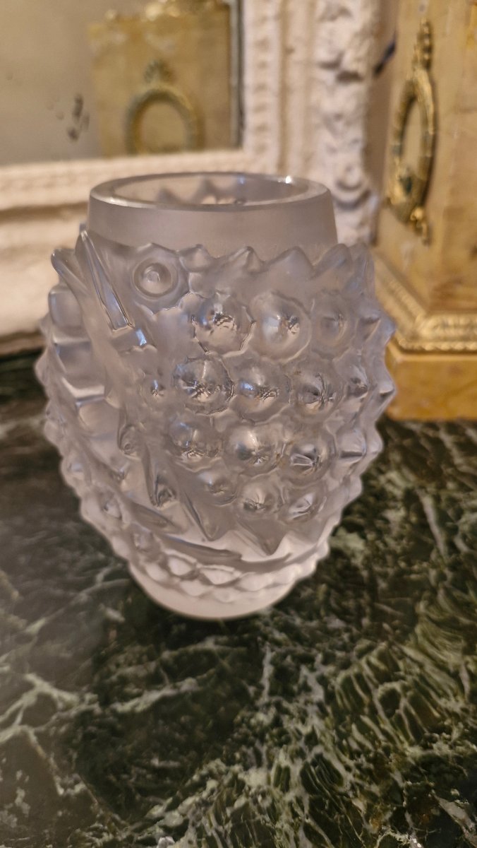 Vase Lalique décor poisson-photo-3