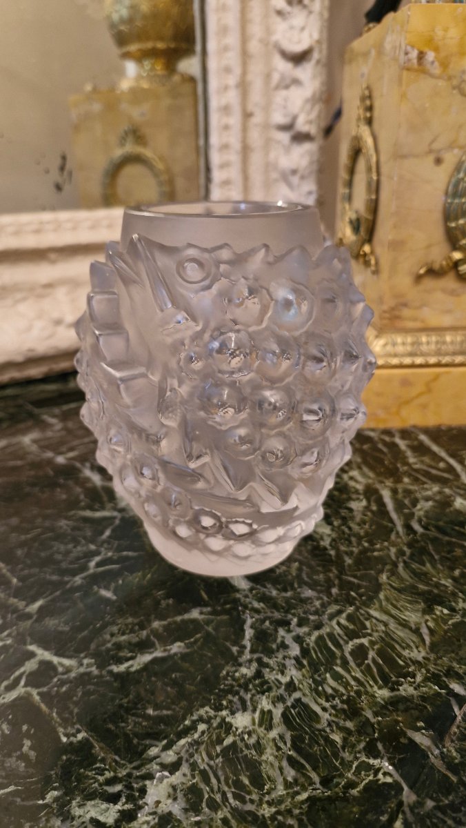 Vase Lalique décor poisson-photo-1