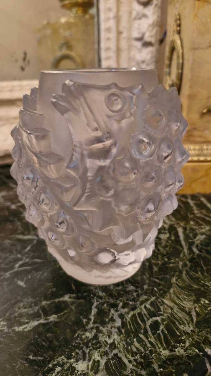 Vase Lalique décor poisson