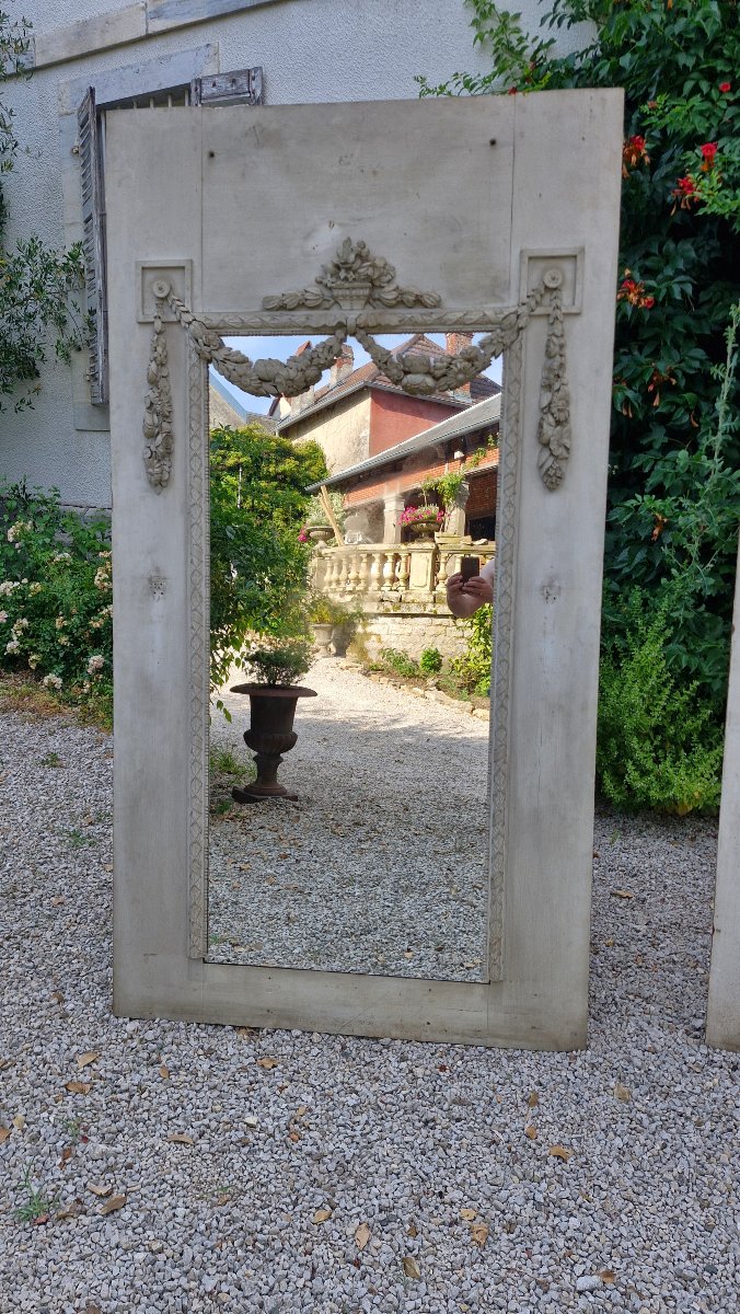 Paire de trumeau de château Louis XVI -photo-2