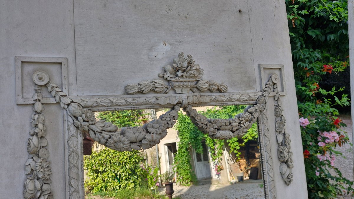 Paire de trumeau de château Louis XVI -photo-2