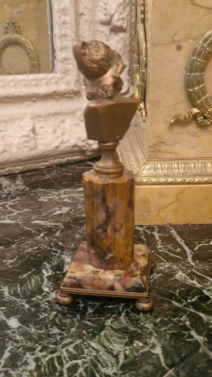 Bronze Bust Depicting A Man From Antiquity-photo-2