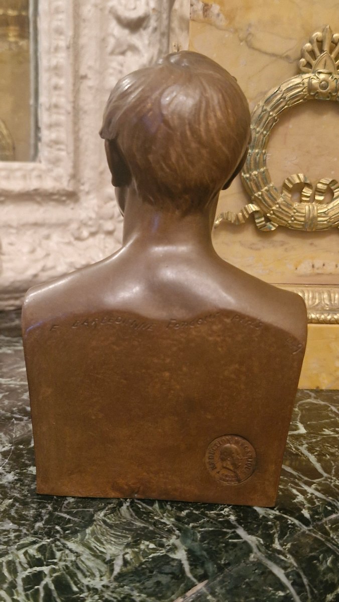 Buste en bronze figurant Ferdinand De Lesseps, Barbedienne-photo-4