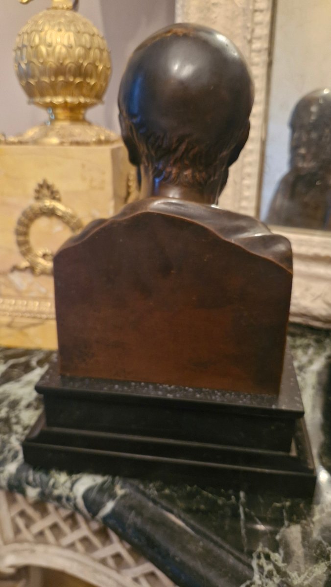 Buste en bronze figurant Hippocrate -photo-4