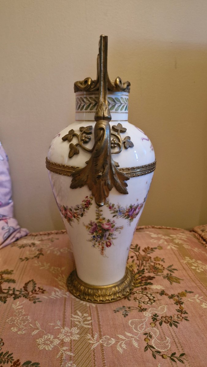 Vase en porcelaine, Monture En Bronze NAPOLÉON III -photo-4