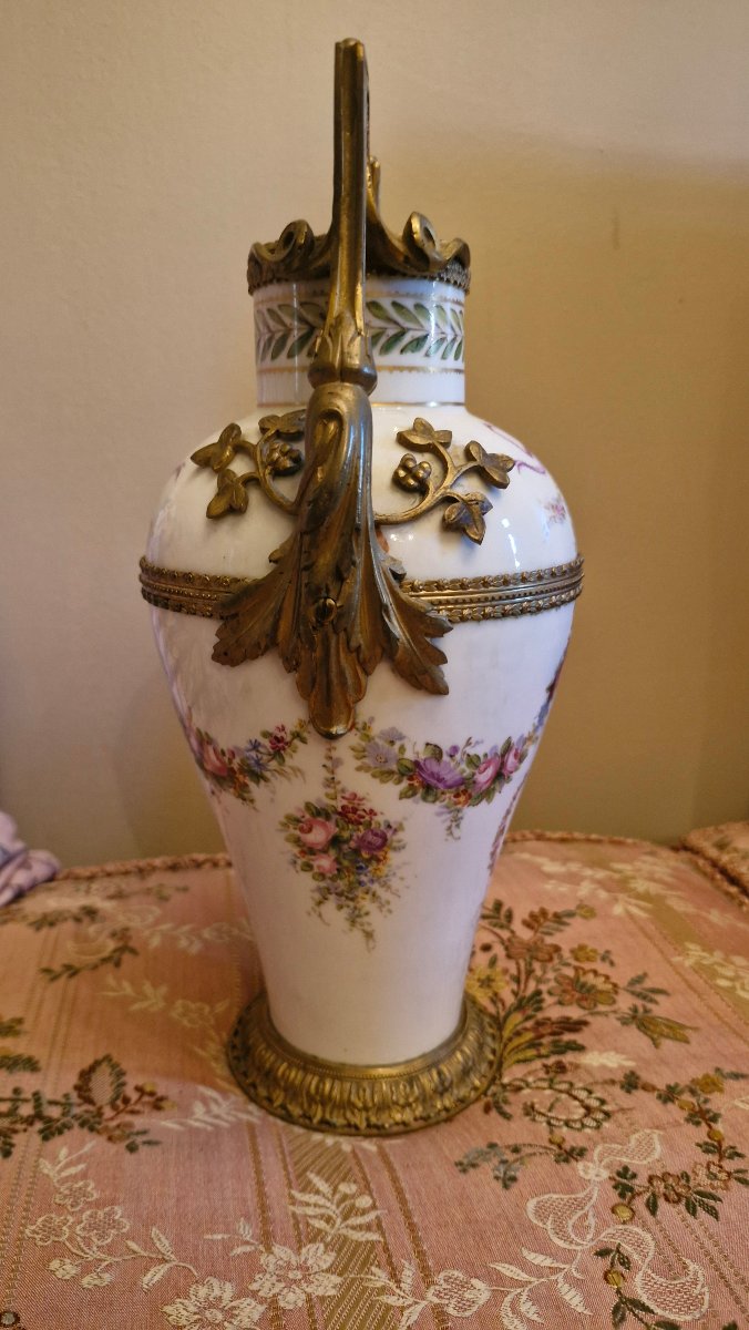 Vase en porcelaine, Monture En Bronze NAPOLÉON III -photo-2