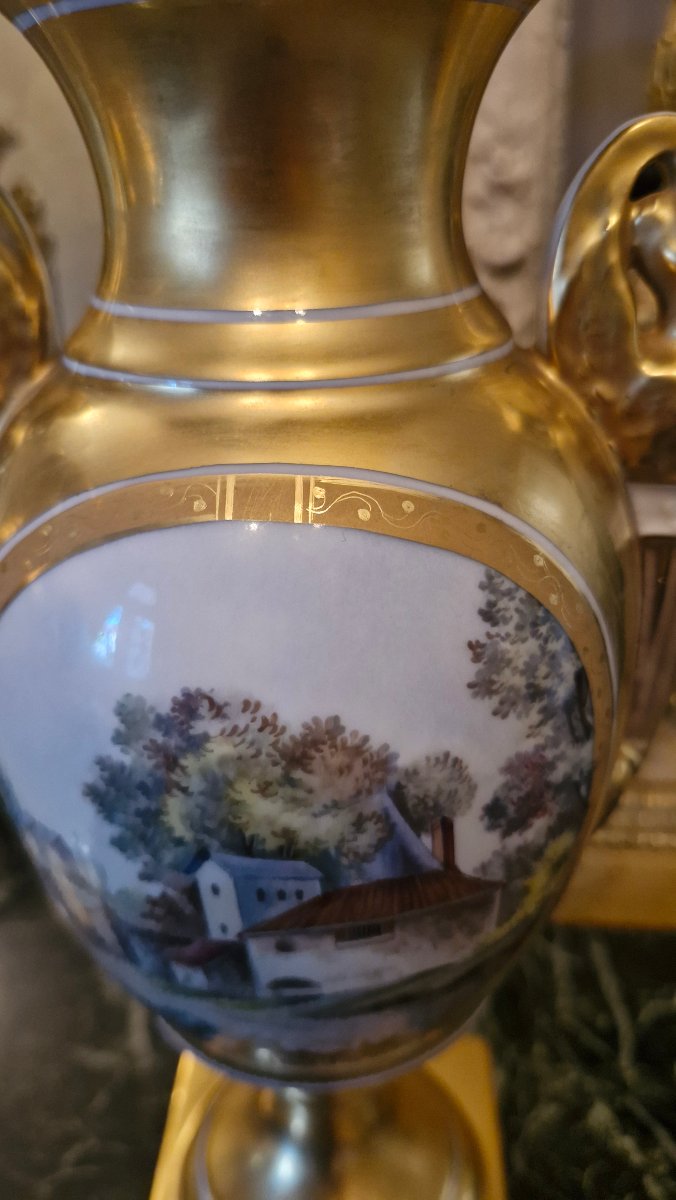 Paire de vases en porcelaine de Limoges-photo-6