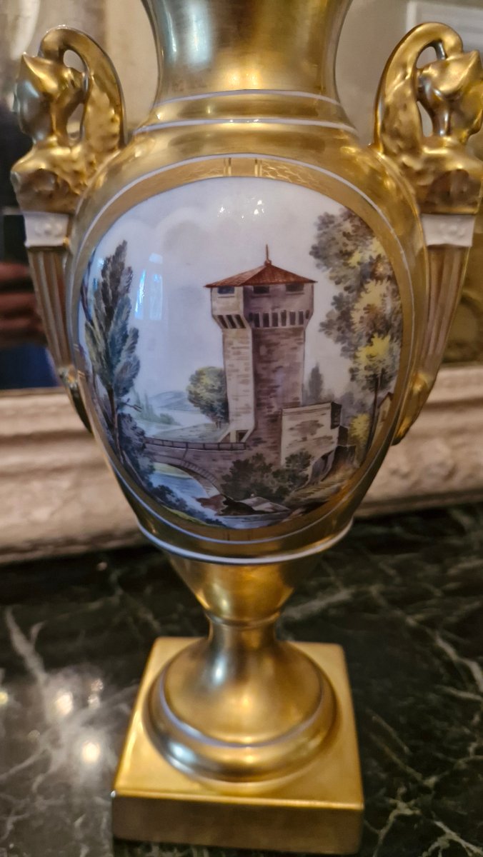 Paire de vases en porcelaine de Limoges-photo-7