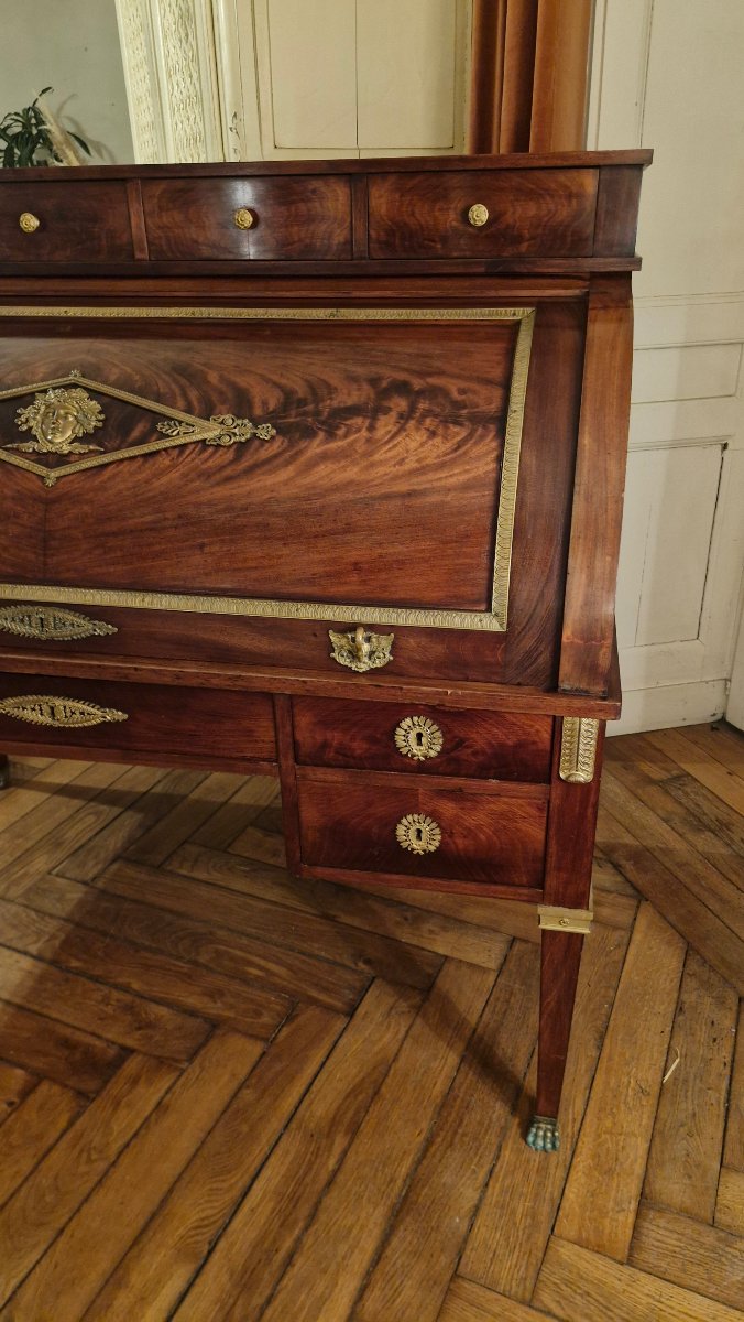 Empire-style Cylindrical Desk-photo-3