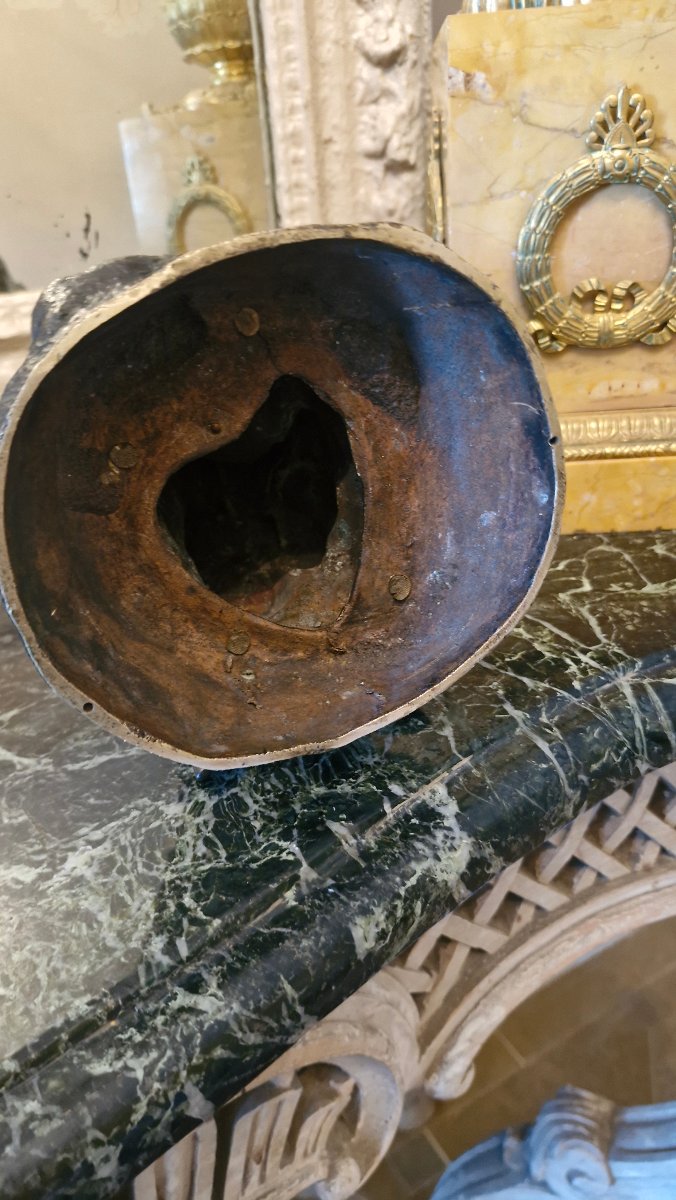 Ange agenouillé, bronze signé Théodore Gechter-photo-5