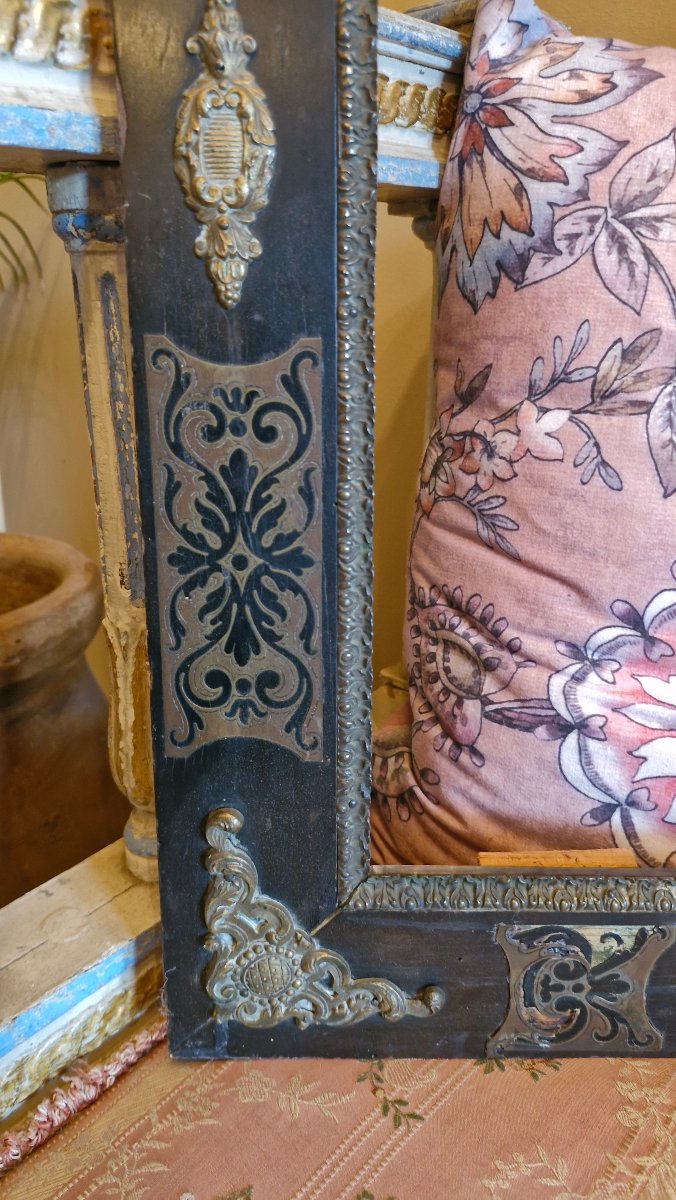 Cadre en marqueterie boulle Napoléon III -photo-4