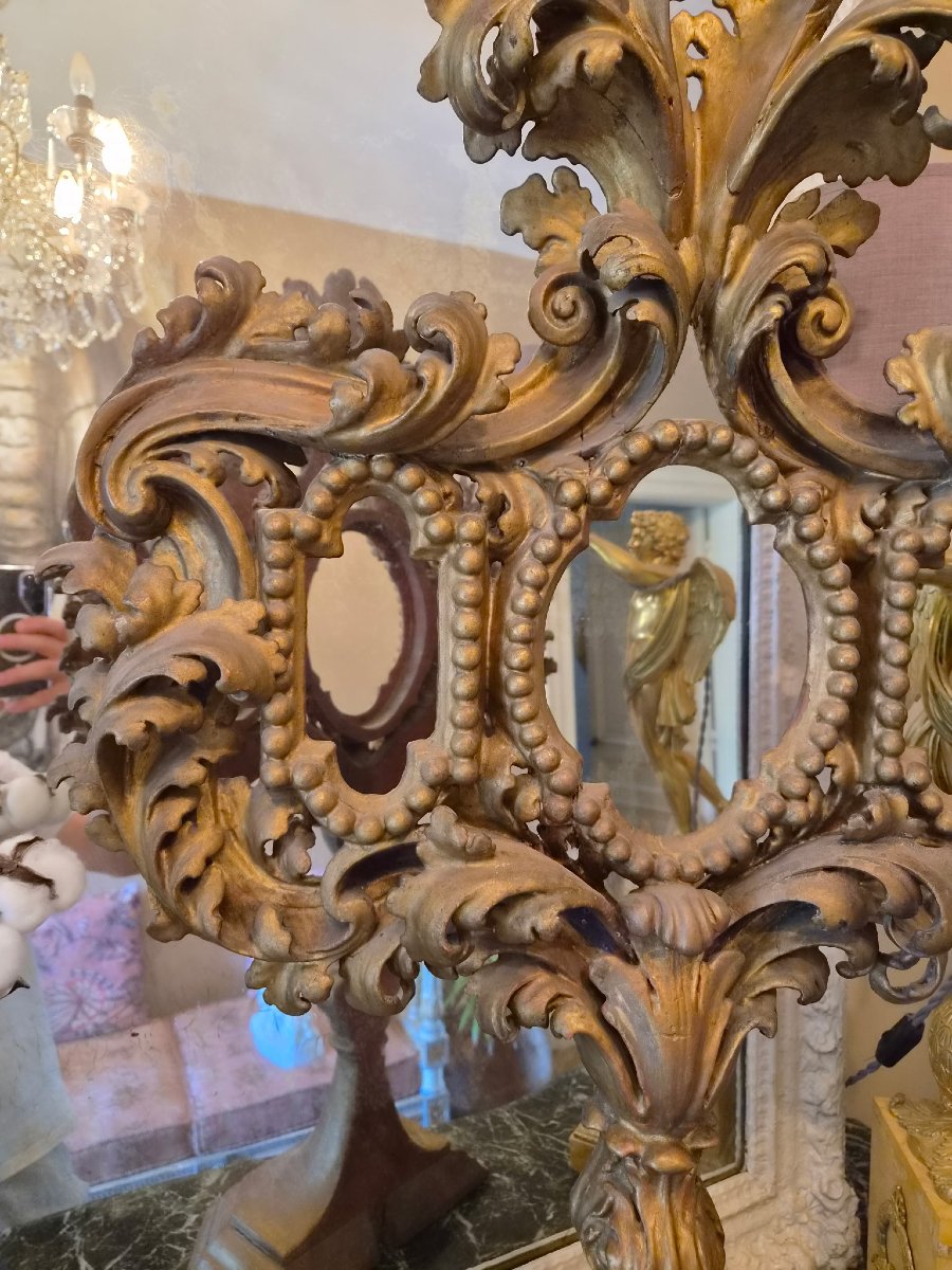Reliquaire En Bois doré d'époque XVIII Ème s -photo-2