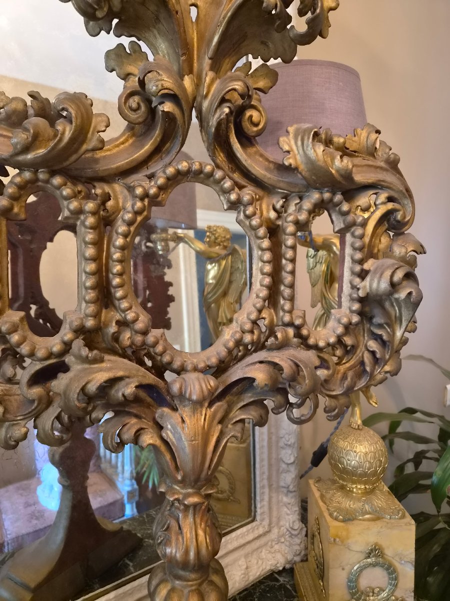 Reliquaire En Bois doré d'époque XVIII Ème s -photo-3