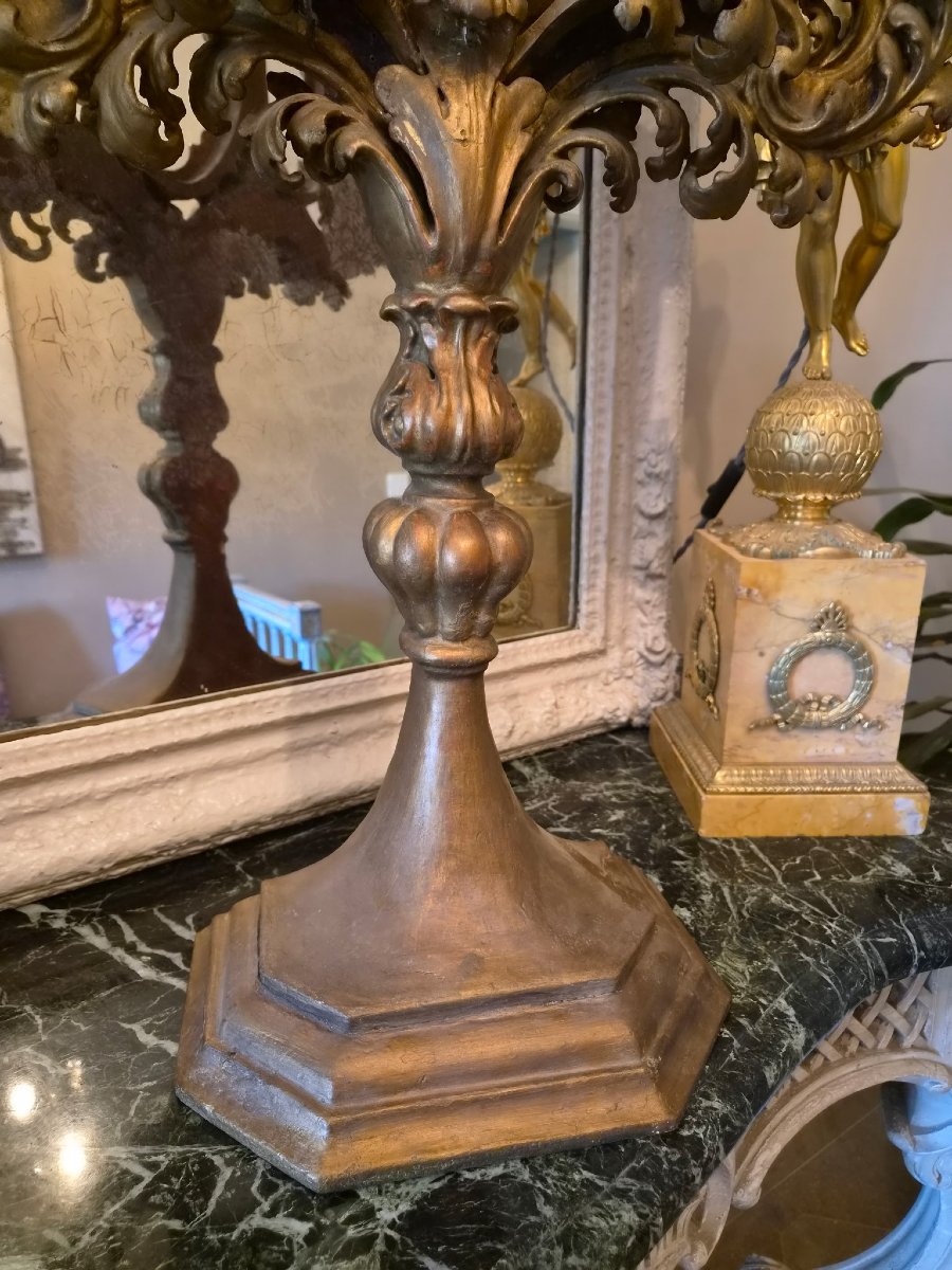 Reliquaire En Bois doré d'époque XVIII Ème s -photo-1