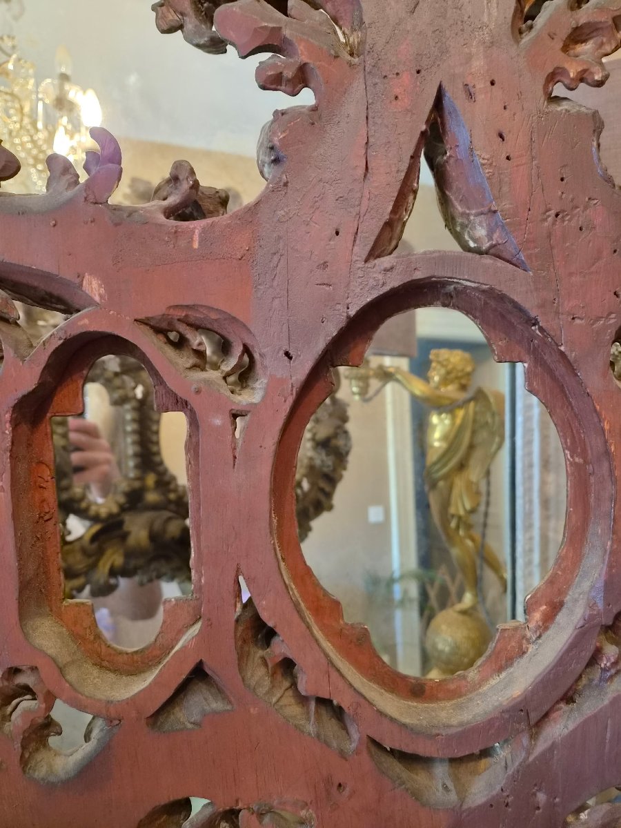 Reliquaire En Bois doré d'époque XVIII Ème s -photo-5