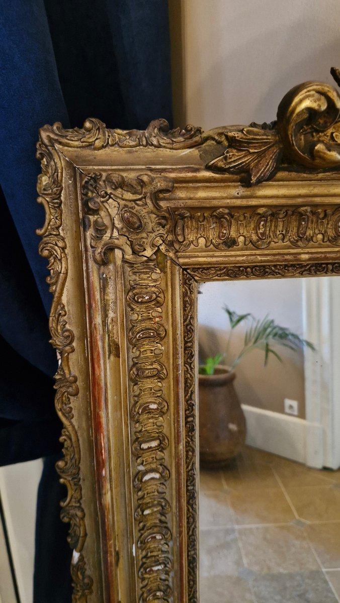 Miroir Doré d'époque Napoléon III -photo-3
