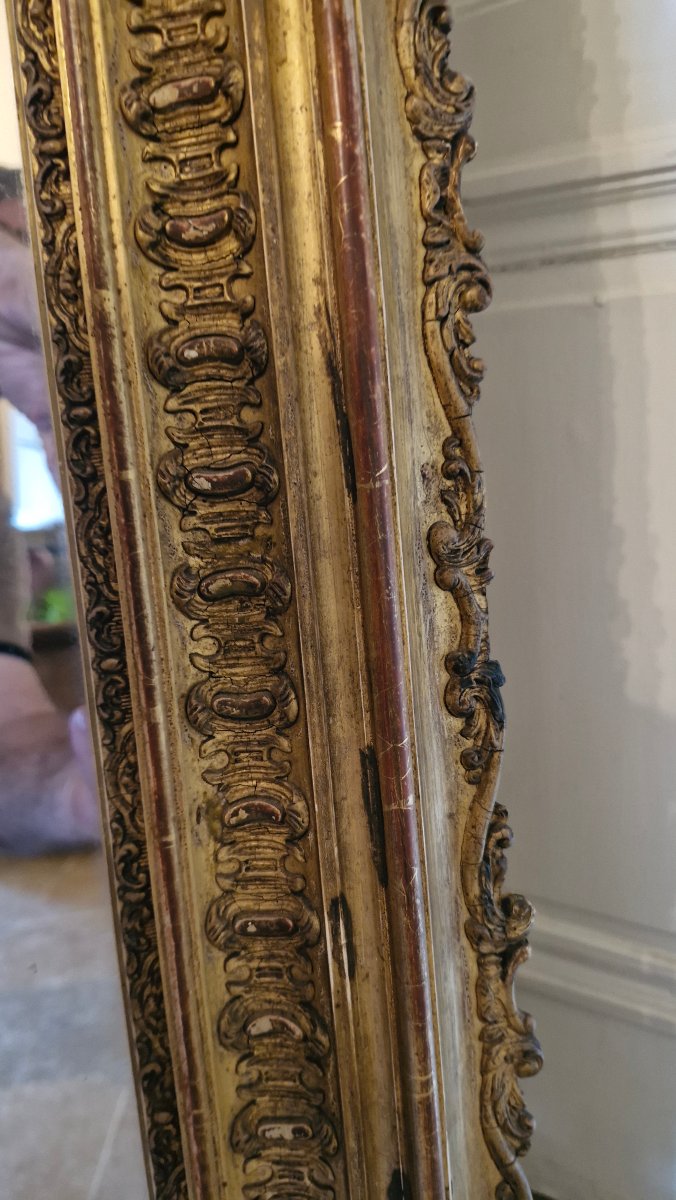 Miroir Doré d'époque Napoléon III -photo-4