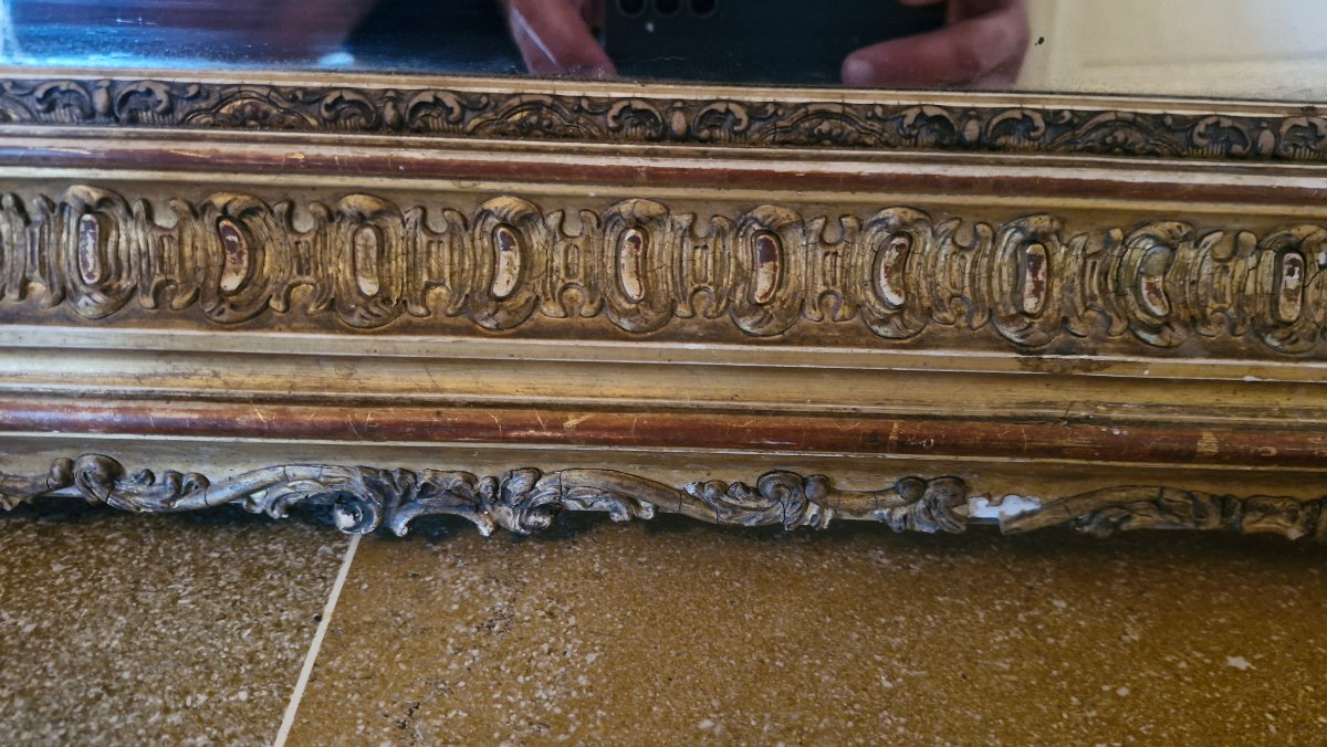 Miroir Doré d'époque Napoléon III -photo-3