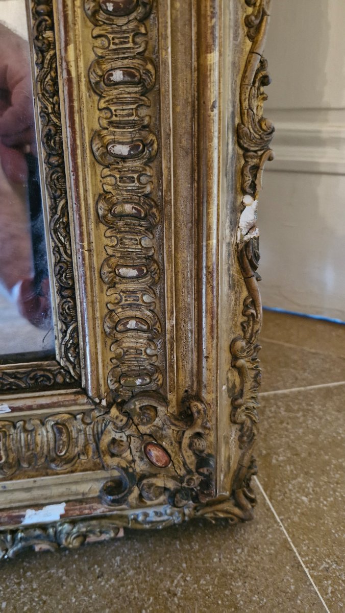 Miroir Doré d'époque Napoléon III -photo-5