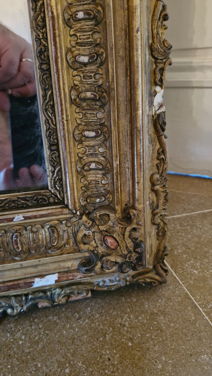 Miroir Doré d'époque Napoléon III -photo-7