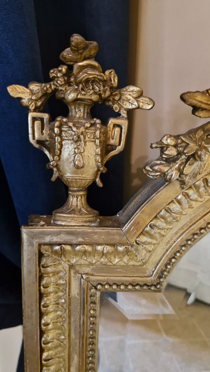 Gilded Mirror From The Napoleon III Era -photo-3