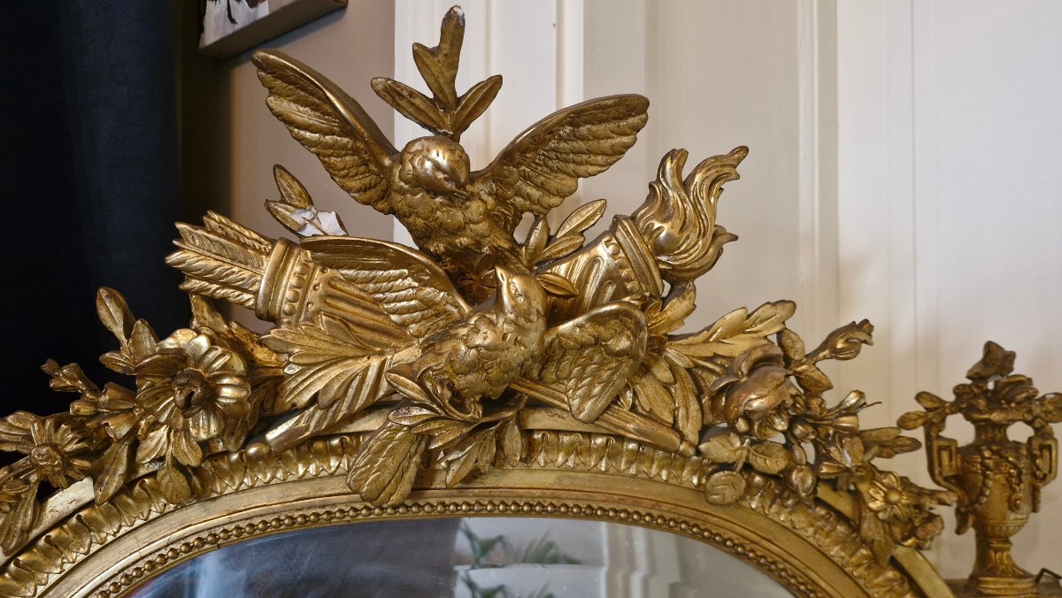 Gilded Mirror From The Napoleon III Era -photo-4