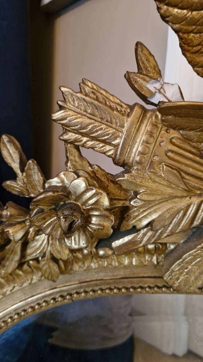 Gilded Mirror From The Napoleon III Era -photo-2