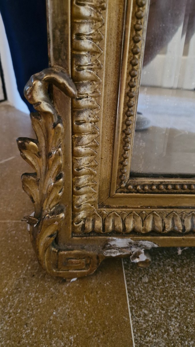 Gilded Mirror From The Napoleon III Era -photo-6