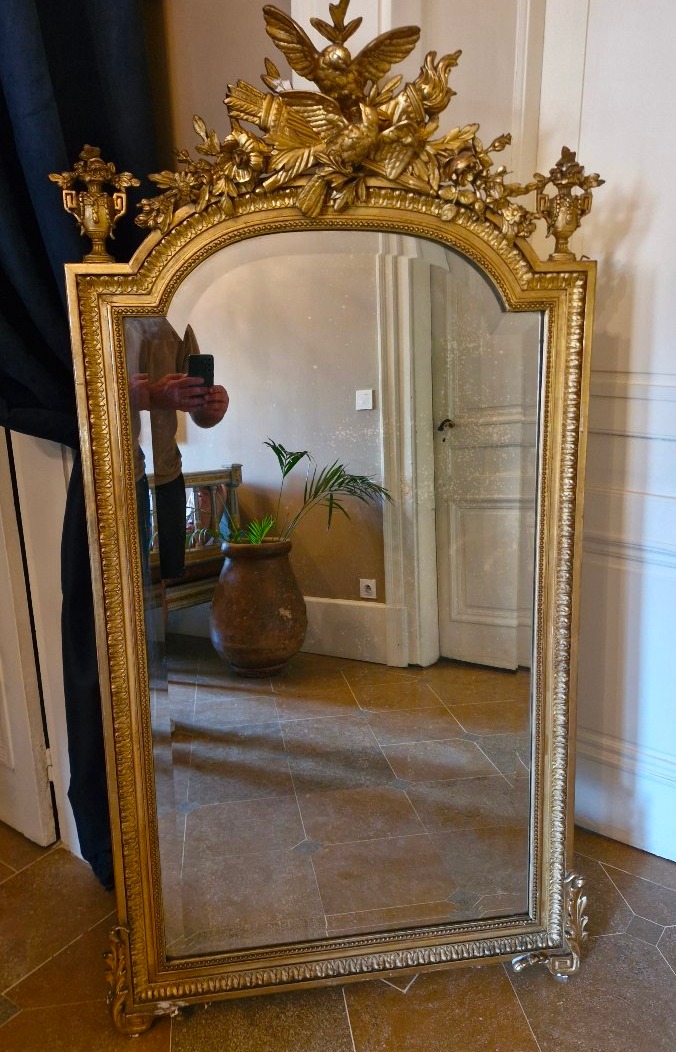Gilded Mirror From The Napoleon III Era 