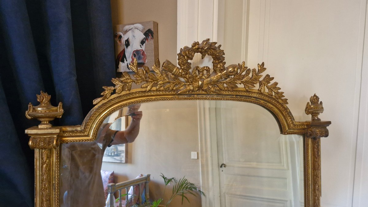 Gilded Mirror From The Napoleon III Period -photo-2
