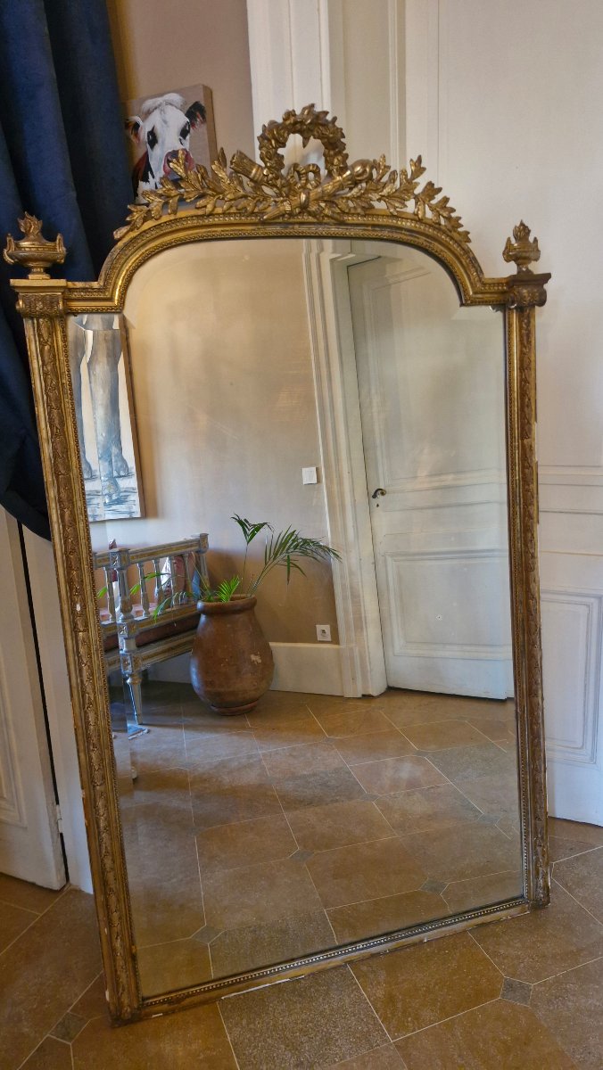 Gilded Mirror From The Napoleon III Period 