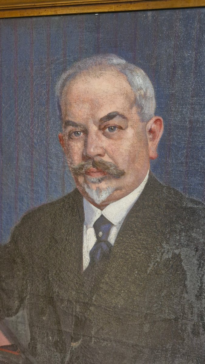 Oil On Canvas, Portrait Of A Man-photo-4