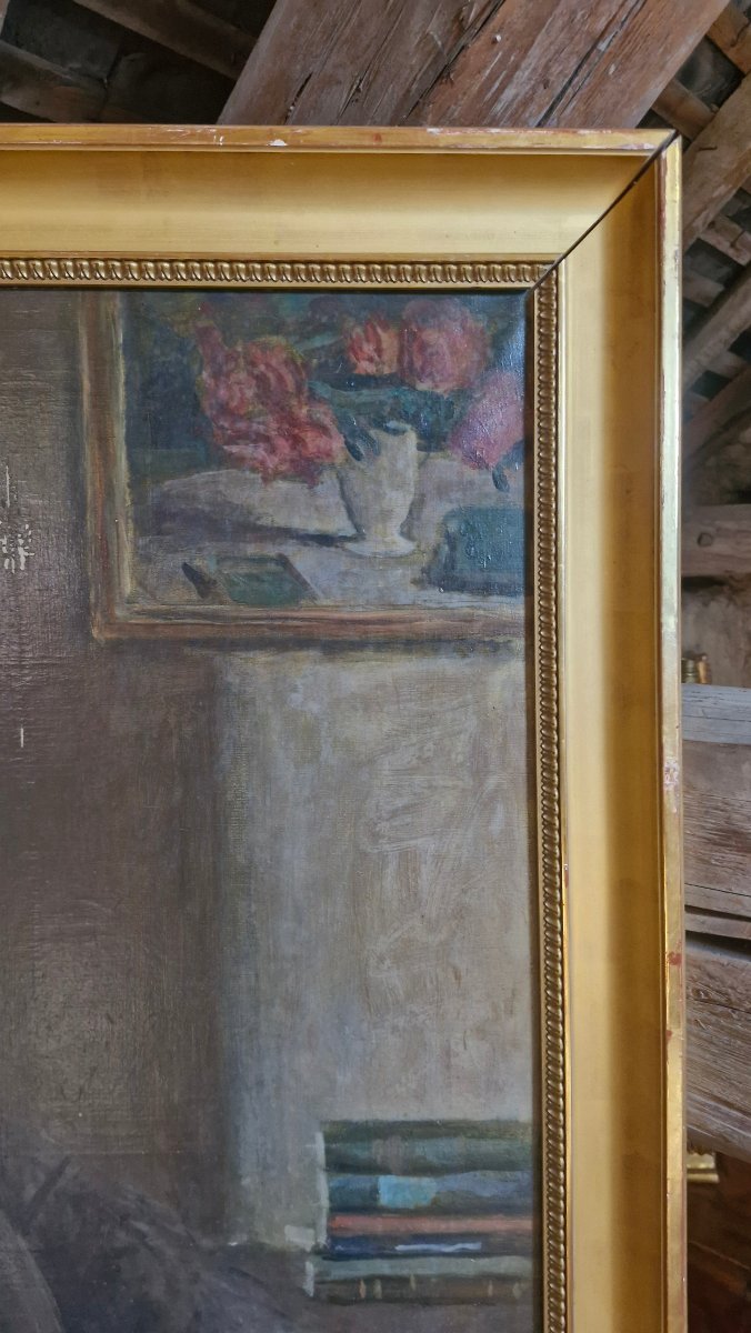 Portrait Of A Man, Oil On Canvas-photo-2