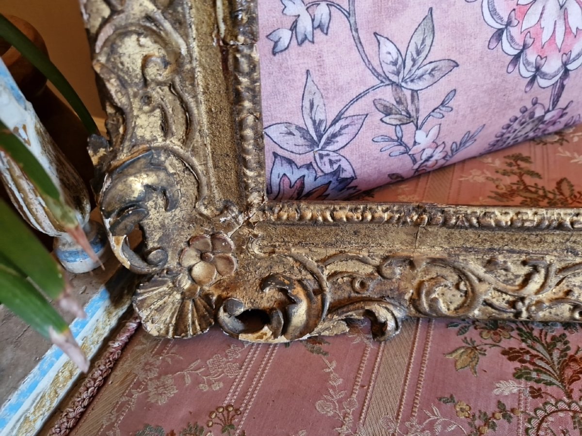 18th-century Gilded Carved Wooden Frame -photo-3
