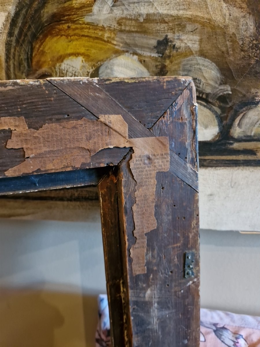 18th-century Gilded Carved Wooden Frame -photo-5